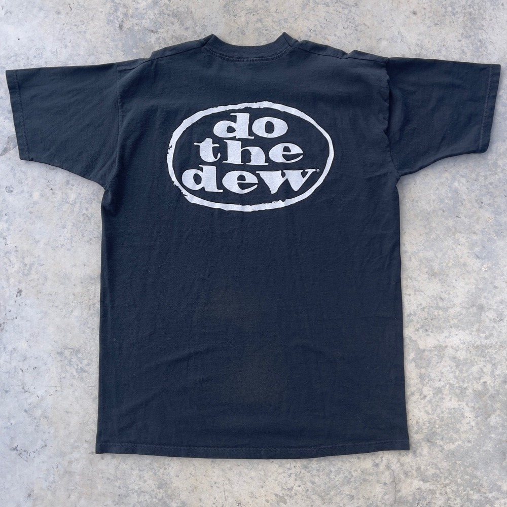 Vintage Mountain Dew T Shirt Mens XL Black Do The Dew Vintage Graphic